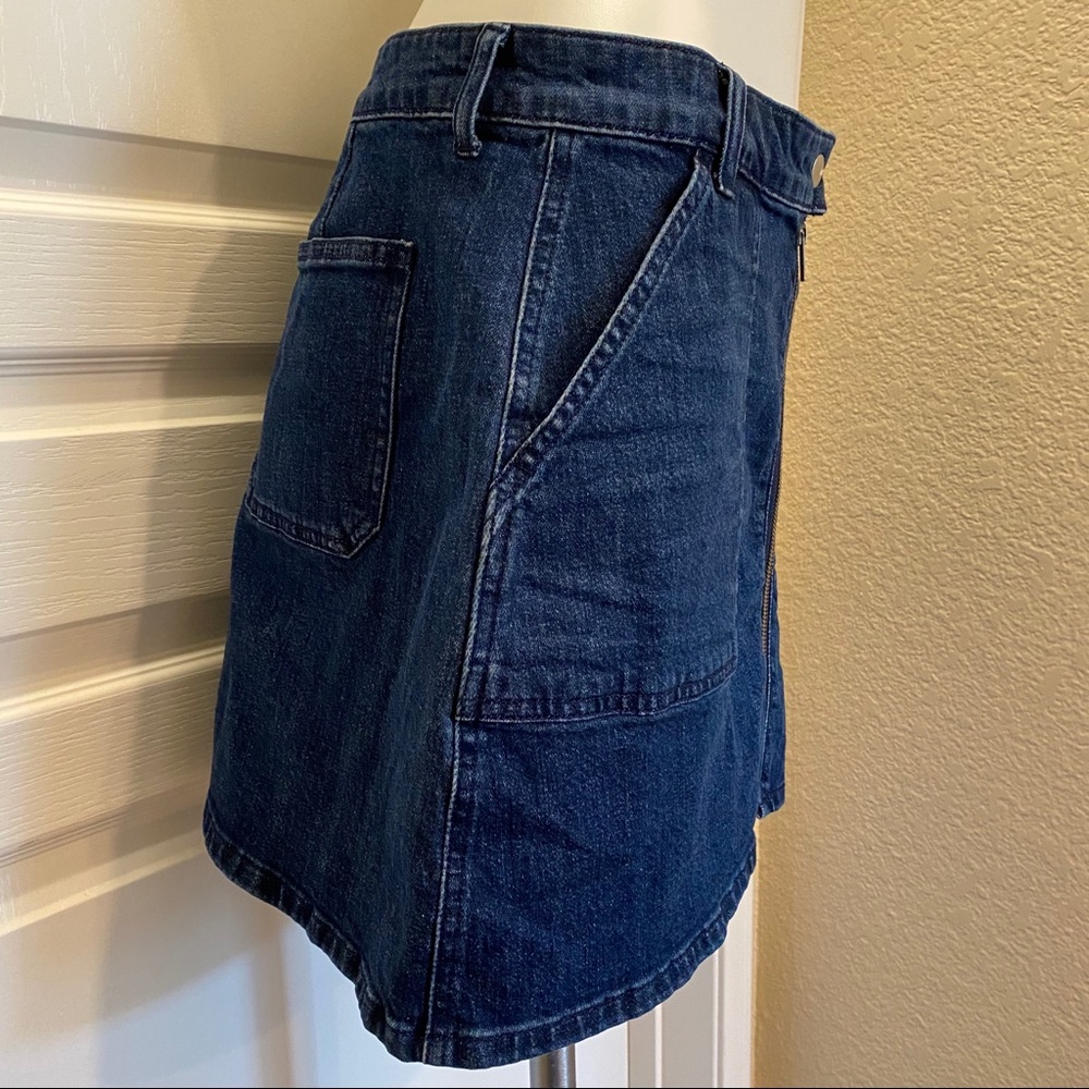 Madewell Utility Denim Zip Skirt Size 30 - Picture 4 of 8